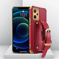 Soft Luxury Leather Snap On Case Cover XD2 for Realme 9 Pro 5G Red