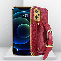 Soft Luxury Leather Snap On Case Cover XD2 for Realme 9 Pro+ Plus 5G Red