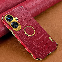 Soft Luxury Leather Snap On Case Cover XD2 for Realme C55 Red