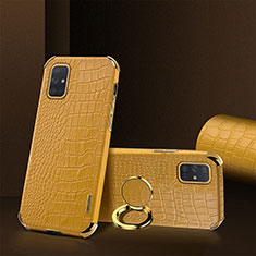 Soft Luxury Leather Snap On Case Cover XD2 for Samsung Galaxy A71 4G A715 Yellow