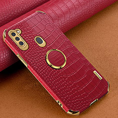 Soft Luxury Leather Snap On Case Cover XD2 for Samsung Galaxy M11 Red