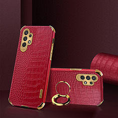Soft Luxury Leather Snap On Case Cover XD2 for Samsung Galaxy M32 5G Red