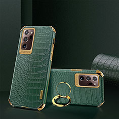 Soft Luxury Leather Snap On Case Cover XD2 for Samsung Galaxy Note 20 Ultra 5G Green