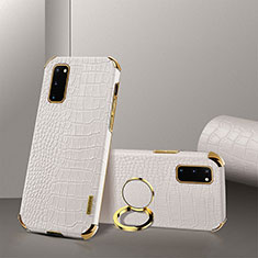Soft Luxury Leather Snap On Case Cover XD2 for Samsung Galaxy S20 5G White