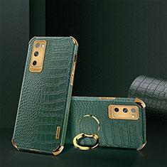 Soft Luxury Leather Snap On Case Cover XD2 for Samsung Galaxy S20 FE 4G Green