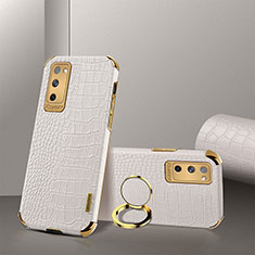 Soft Luxury Leather Snap On Case Cover XD2 for Samsung Galaxy S20 Lite 5G White