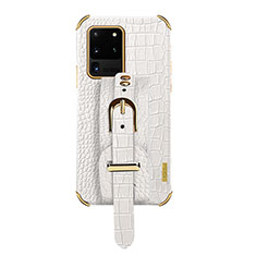 Soft Luxury Leather Snap On Case Cover XD2 for Samsung Galaxy S20 Ultra White