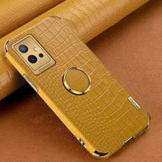 Soft Luxury Leather Snap On Case Cover XD2 for Vivo iQOO Z6 5G Yellow