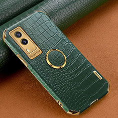 Soft Luxury Leather Snap On Case Cover XD2 for Vivo V21e 5G Green