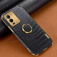 Soft Luxury Leather Snap On Case Cover XD2 for Vivo V25 Pro 5G Black