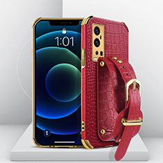 Soft Luxury Leather Snap On Case Cover XD2 for Vivo X60 Pro+ Plus 5G Red