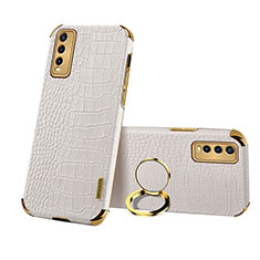 Soft Luxury Leather Snap On Case Cover XD2 for Vivo Y11s White