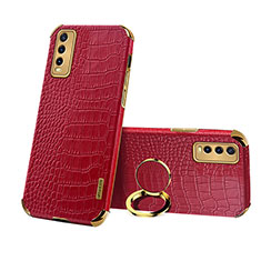 Soft Luxury Leather Snap On Case Cover XD2 for Vivo Y12s Red