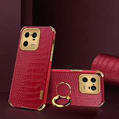 Soft Luxury Leather Snap On Case Cover XD2 for Xiaomi Mi 13 Pro 5G Red