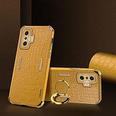 Soft Luxury Leather Snap On Case Cover XD2 for Xiaomi Poco F4 GT 5G Yellow