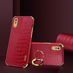 Soft Luxury Leather Snap On Case Cover XD2 for Xiaomi Redmi 9A Red