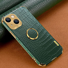 Soft Luxury Leather Snap On Case Cover XD3 for Apple iPhone 14 Green