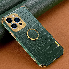 Soft Luxury Leather Snap On Case Cover XD3 for Apple iPhone 15 Pro Green
