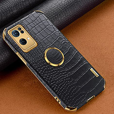 Soft Luxury Leather Snap On Case Cover XD3 for Oppo Reno7 Pro 5G Black
