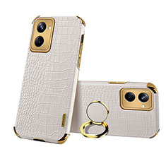 Soft Luxury Leather Snap On Case Cover XD3 for Realme 10 Pro 5G White