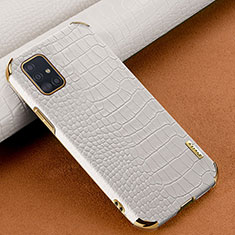 Soft Luxury Leather Snap On Case Cover XD3 for Samsung Galaxy A51 5G White