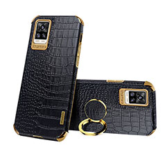 Soft Luxury Leather Snap On Case Cover XD3 for Vivo V20 Black