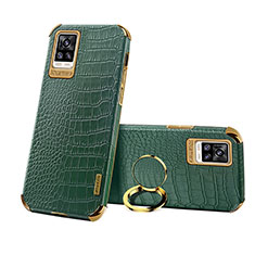 Soft Luxury Leather Snap On Case Cover XD3 for Vivo V20 Green