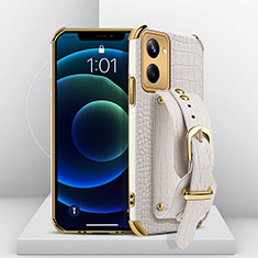 Soft Luxury Leather Snap On Case Cover XD4 for Realme 10 Pro 5G White