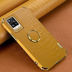 Soft Luxury Leather Snap On Case Cover XD4 for Vivo V20 Yellow