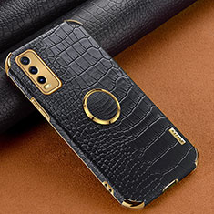Soft Luxury Leather Snap On Case Cover XD4 for Vivo Y20 Black