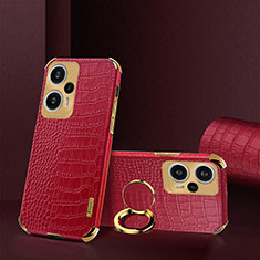 Soft Luxury Leather Snap On Case Cover XD4 for Xiaomi Poco F5 5G Red
