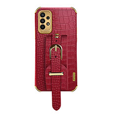 Soft Luxury Leather Snap On Case Cover XD5 for Samsung Galaxy A23 5G Red