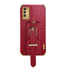 Soft Luxury Leather Snap On Case Cover XD5 for Samsung Galaxy A41 Red