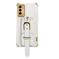 Soft Luxury Leather Snap On Case Cover XD5 for Samsung Galaxy F23 5G White