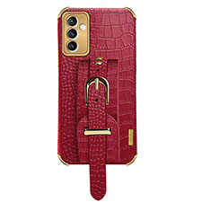 Soft Luxury Leather Snap On Case Cover XD5 for Samsung Galaxy M14 5G Red