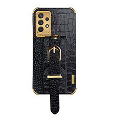 Soft Luxury Leather Snap On Case Cover XD5 for Samsung Galaxy M32 5G Black