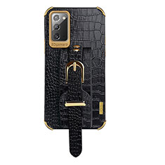 Soft Luxury Leather Snap On Case Cover XD5 for Samsung Galaxy Note 20 5G Black