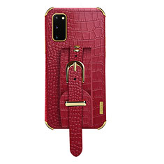 Soft Luxury Leather Snap On Case Cover XD5 for Samsung Galaxy S20 5G Red