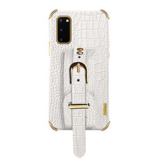 Soft Luxury Leather Snap On Case Cover XD5 for Samsung Galaxy S20 5G White