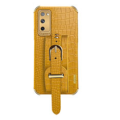 Soft Luxury Leather Snap On Case Cover XD5 for Samsung Galaxy S20 FE 5G Yellow