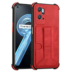 Soft Luxury Leather Snap On Case Cover Y01B for Oppo A96 4G Red