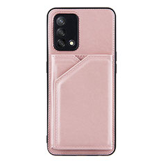 Soft Luxury Leather Snap On Case Cover Y01B for Oppo Reno6 Lite Rose Gold