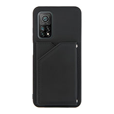 Soft Luxury Leather Snap On Case Cover Y01B for Xiaomi Mi 10T 5G Black