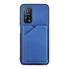 Soft Luxury Leather Snap On Case Cover Y01B for Xiaomi Mi 10T 5G Blue