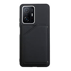 Soft Luxury Leather Snap On Case Cover Y01B for Xiaomi Mi 11T 5G Black