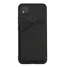 Soft Luxury Leather Snap On Case Cover Y01B for Xiaomi POCO C3 Black