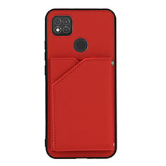 Soft Luxury Leather Snap On Case Cover Y01B for Xiaomi POCO C3 Red