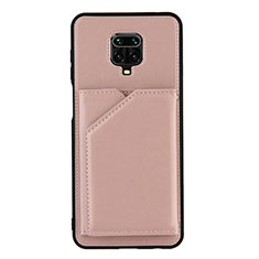 Soft Luxury Leather Snap On Case Cover Y01B for Xiaomi Poco M2 Pro Rose Gold