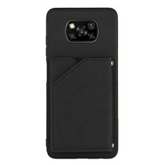 Soft Luxury Leather Snap On Case Cover Y01B for Xiaomi Poco X3 Pro Black
