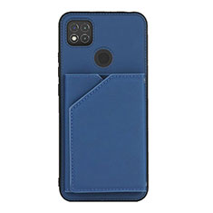 Soft Luxury Leather Snap On Case Cover Y01B for Xiaomi Redmi 10A 4G Blue